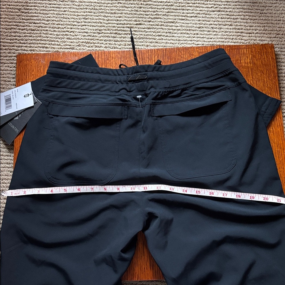 FREE COUNTRY Lightweight black pants 🎉🆕 NWT! Elastic waist. Pockets. Size medium - Picture 6 of 9